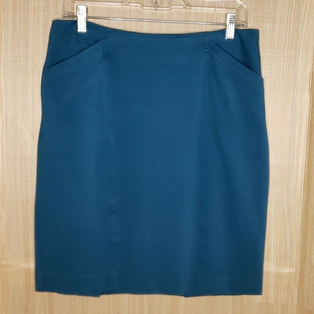 Cabi Womens Teal Pencil Skirt Size 4